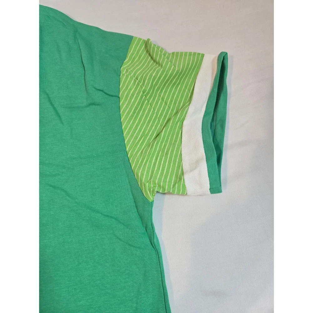 Umgee‎ USA Green Striped Collar Polo Shirt Top Womens size 1XL New - Picture 11 of 12
